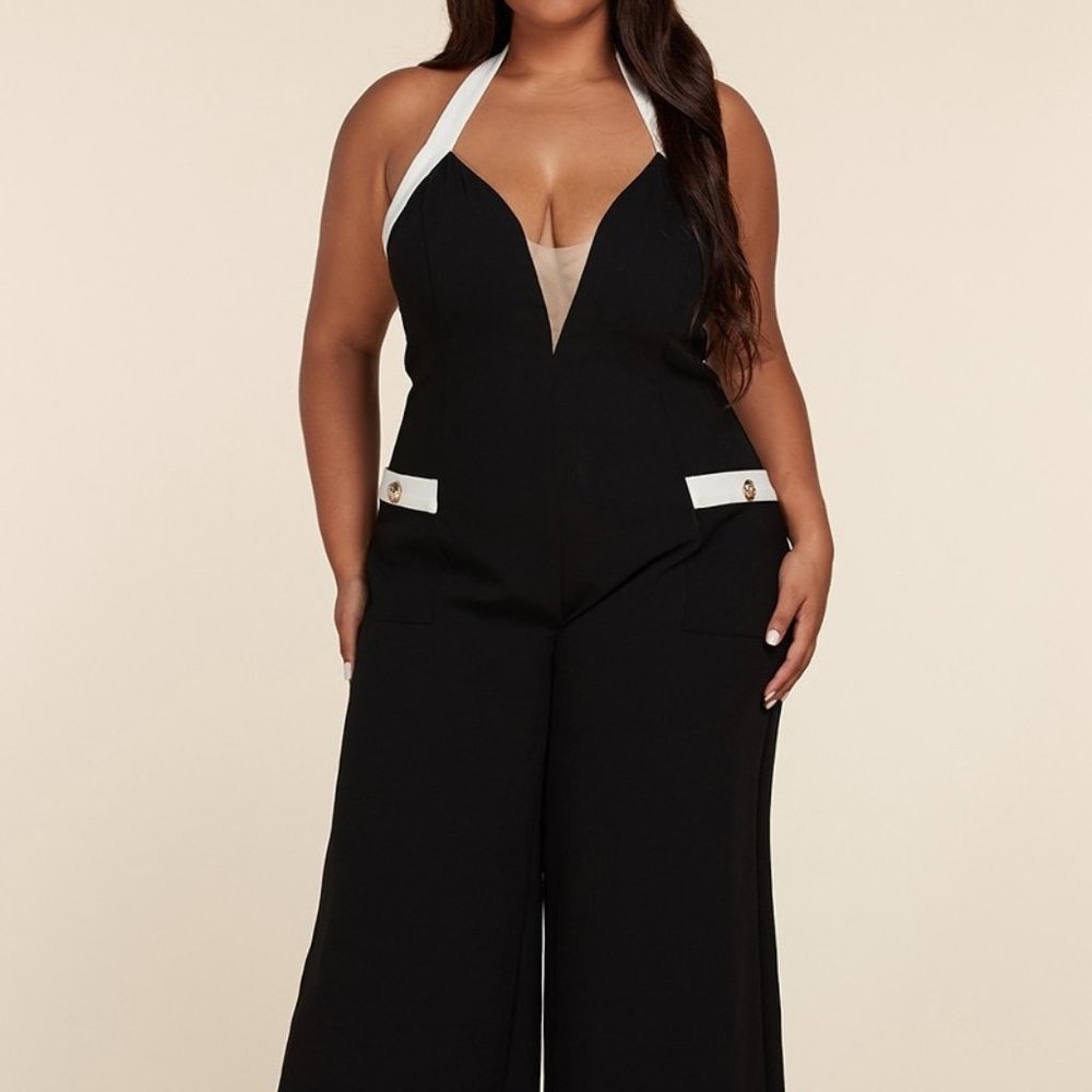 NWT Plus Size Haltered Jumpsuit - Sizes 1x - 4x